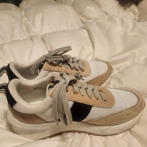 ShuShop Women's Sneakers in Beige and Black